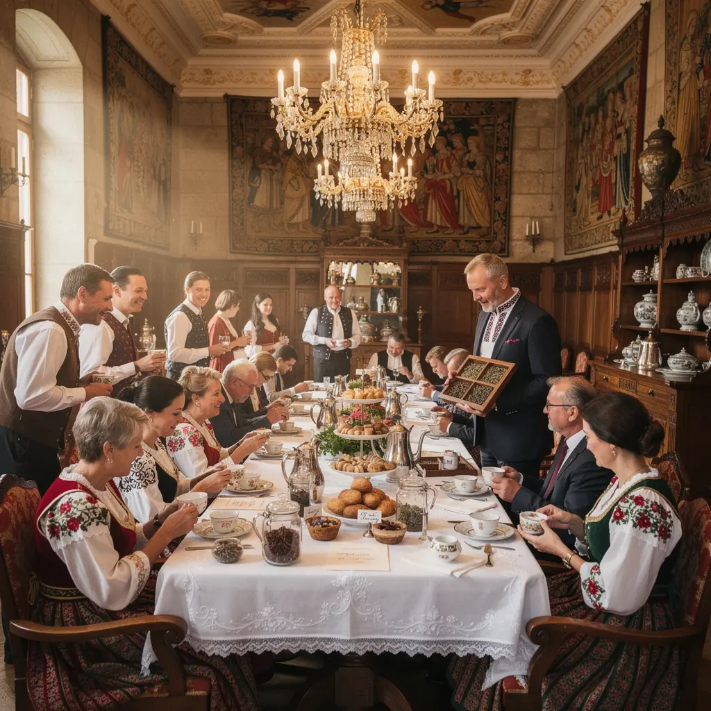 Kvetinové bylinkové zmesi rozložené na bielom plátne s prírodnými surovinami